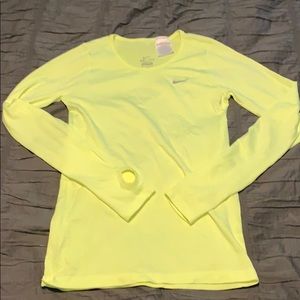 NWOT Nike Neon Yellow DRIFIT Shirt S